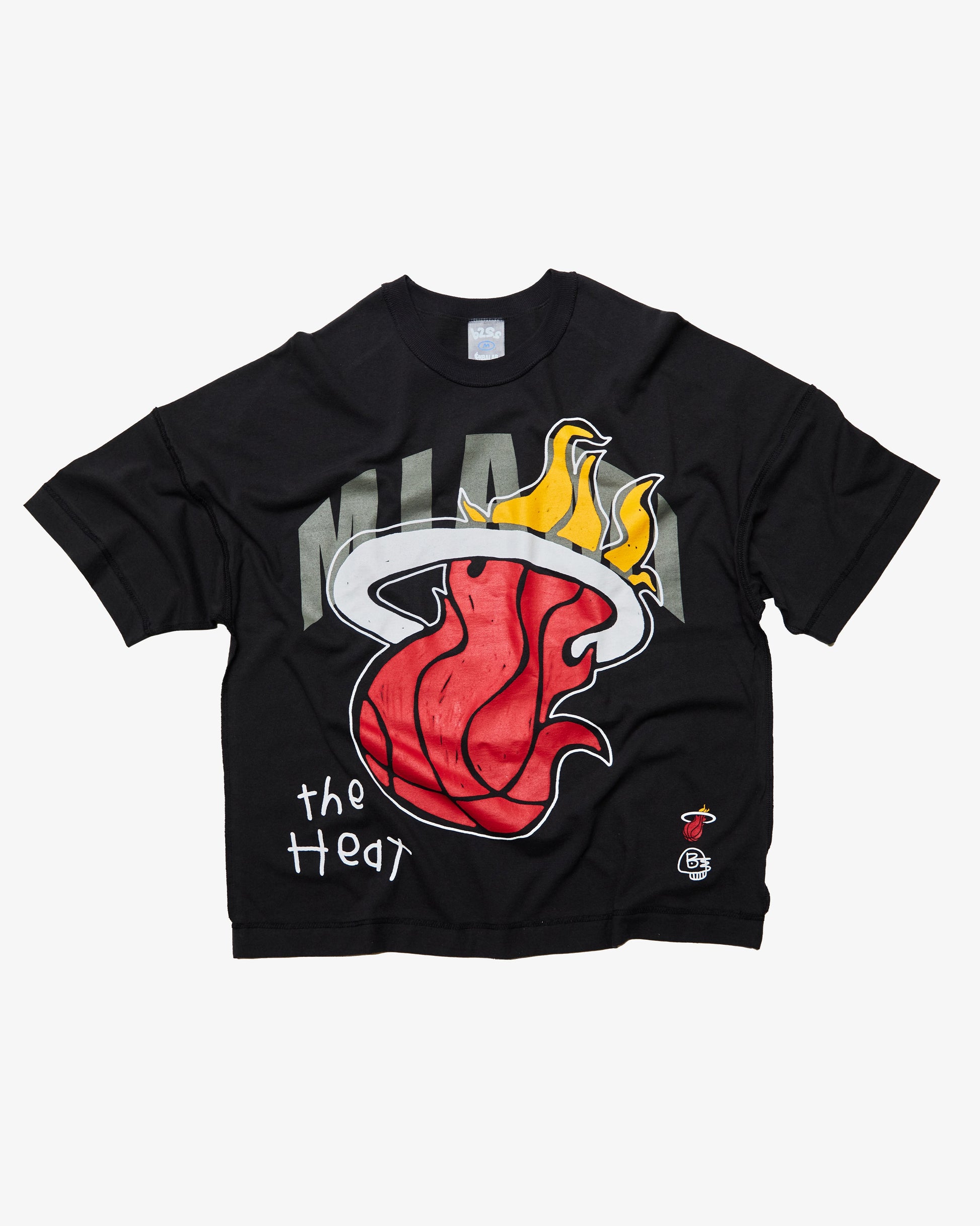 B2SS Miami Heat NBA Tee Mens T Shirt Black