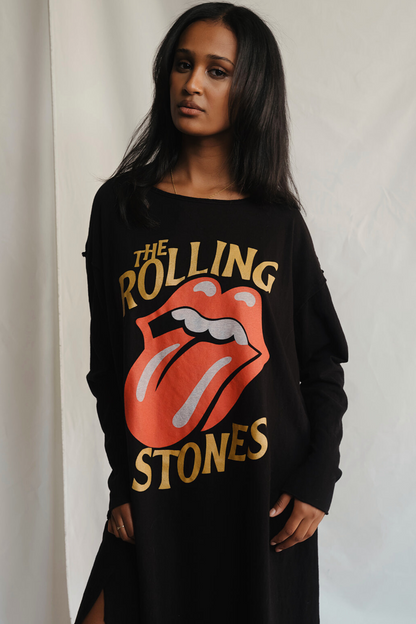 The Rolling Stones Golden Era Womens T Shirt Dress Black