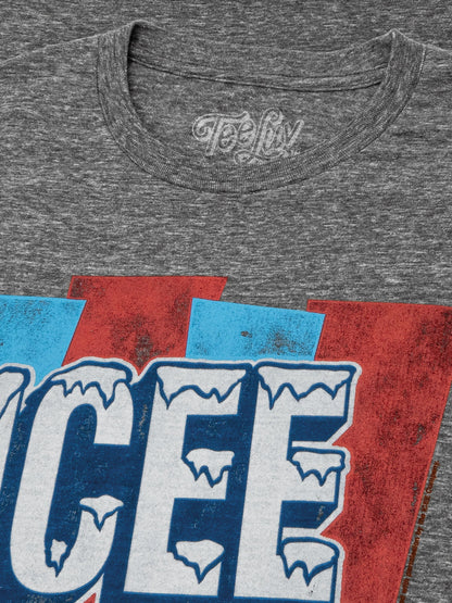 ICEE Faded Logo Mens T Shirt Gray