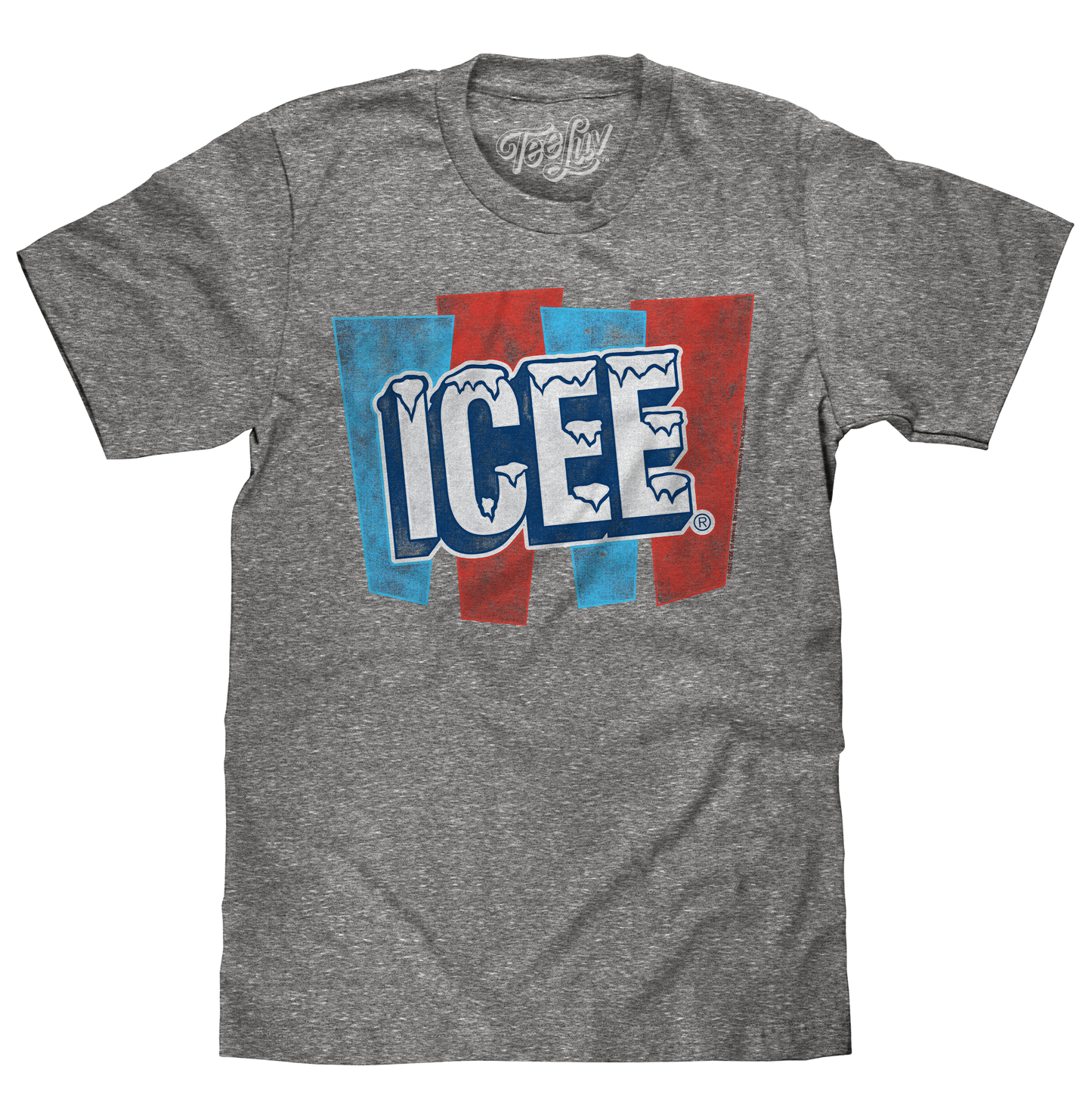 ICEE Faded Logo Mens T Shirt Gray