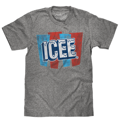 ICEE Faded Logo Mens T Shirt Gray