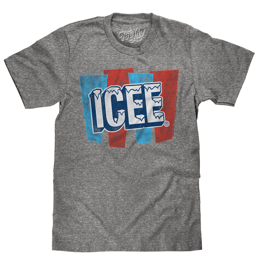 ICEE Faded Logo Mens T Shirt Gray