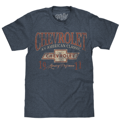 Chevrolet: An American Classic Mens T Shirt Indigo Black Heather