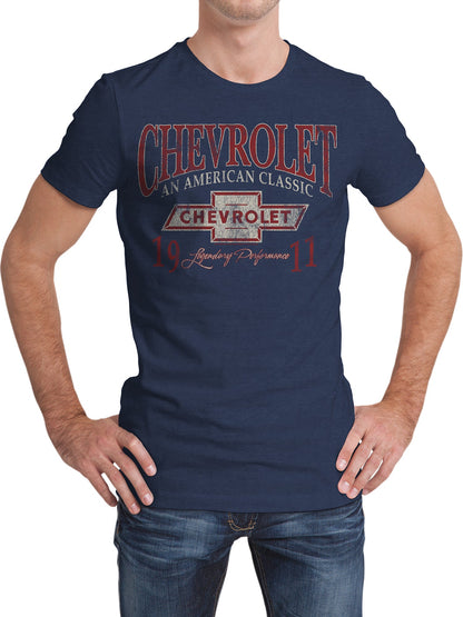 Chevrolet: An American Classic Mens T Shirt Indigo Black Heather