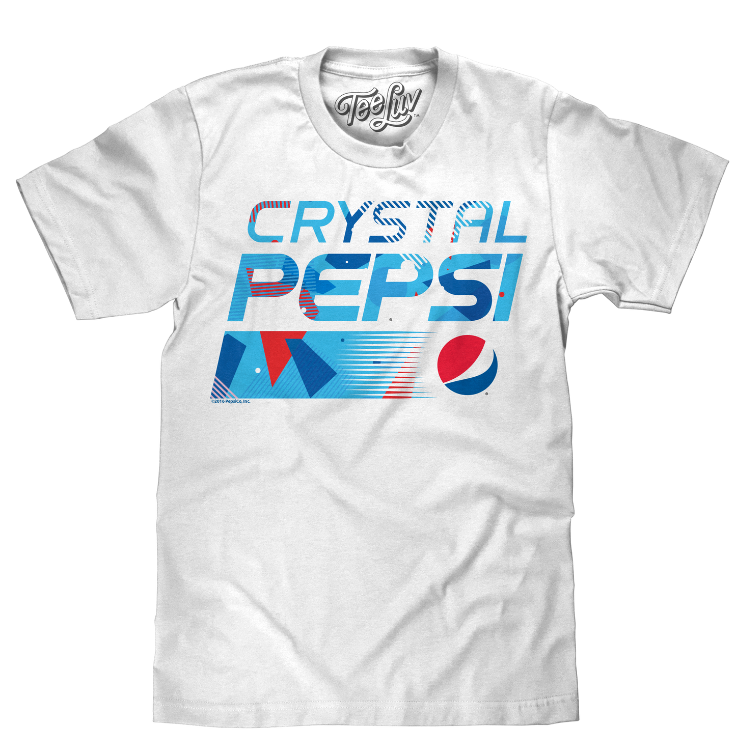 Crystal Pepsi Throwback Logo Mens T Shirt White
