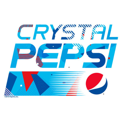 Crystal Pepsi Throwback Logo Mens T Shirt White