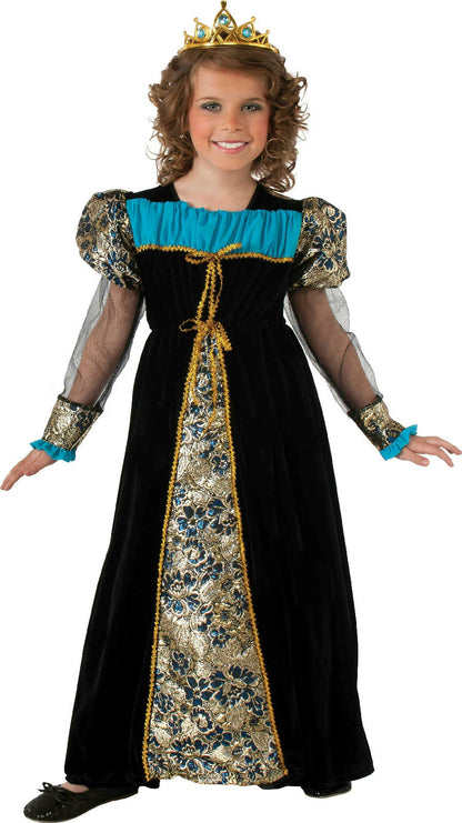 Black Camelot Princess Child Costume Dress and Tiara Size Small 4-6