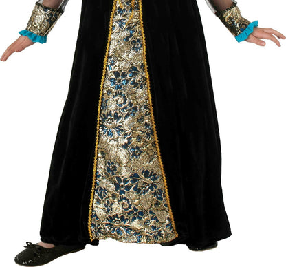 Black Camelot Princess Child Costume Dress and Tiara Size Small 4-6