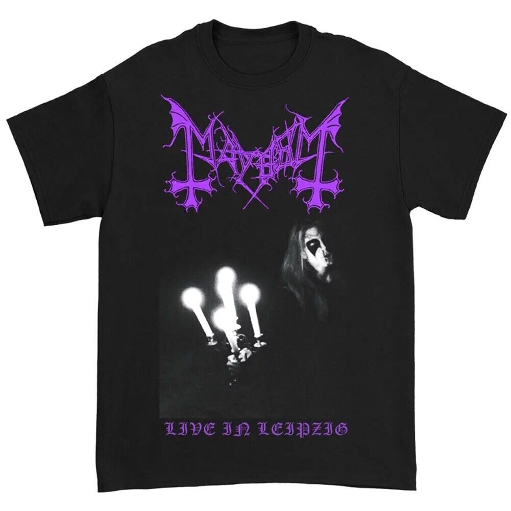 Mayhem Band Live in Leipzig Official Mens T Shirt Black