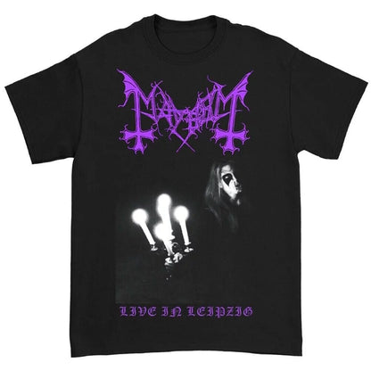 Mayhem Band Live in Leipzig Official Mens T Shirt Black