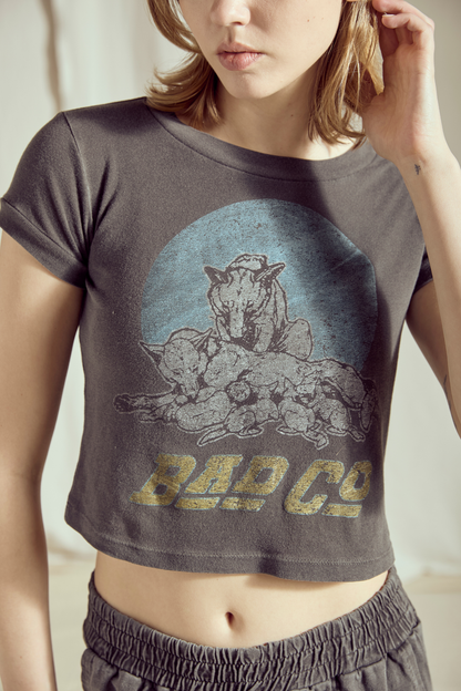 Bad Company Baby Tee Womens T Shirt Black