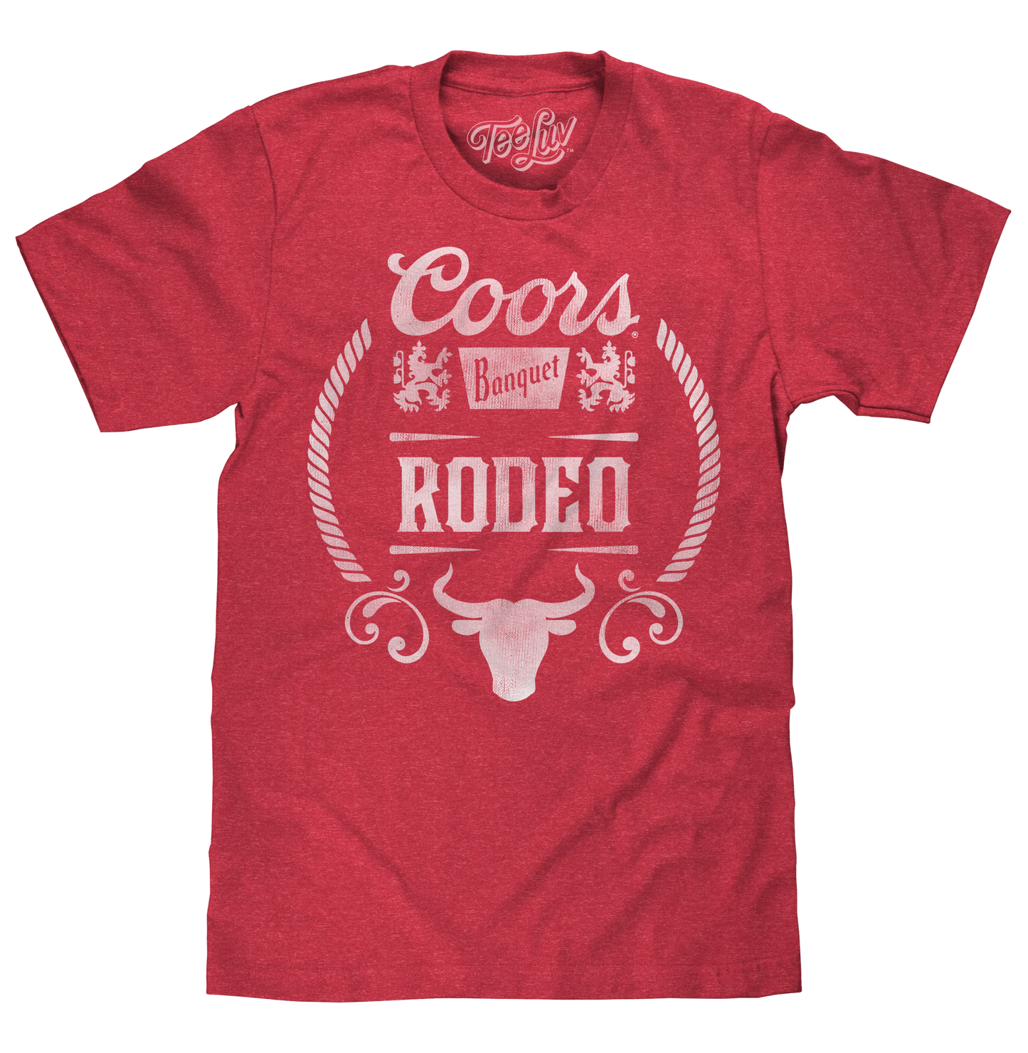 Coors Banquet Rodeo Bull Logo Mens T Shirt Red