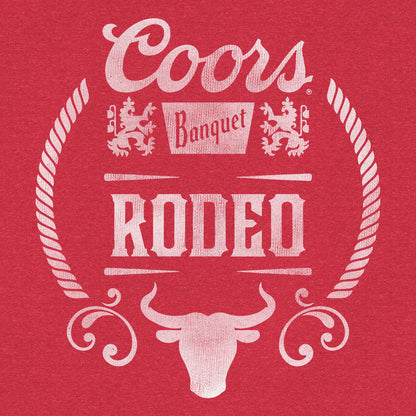 Coors Banquet Rodeo Bull Logo Mens T Shirt Red