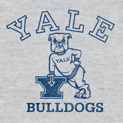 Yale Bulldog Pullover Hooded Sweatshirt Hoodie Gray
