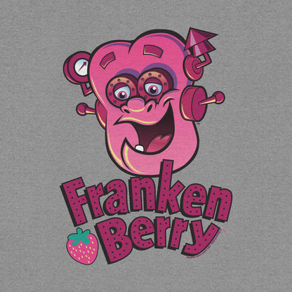 Franken Berry Monster Cereal Mascot Hooded Sweatshirt Hoodie Oxford Gray