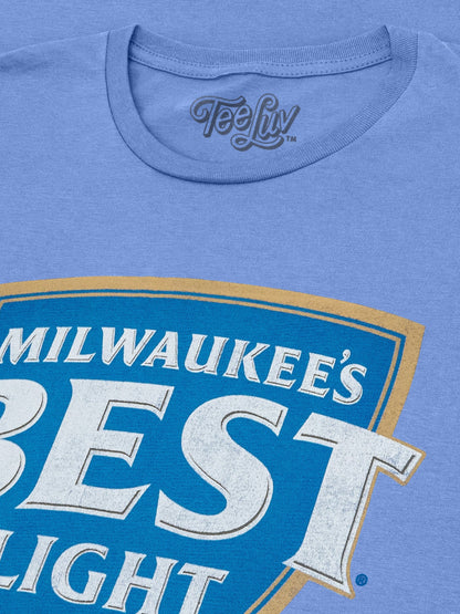 Milwaukee's Best Light Logo Mens T Shirt Blue