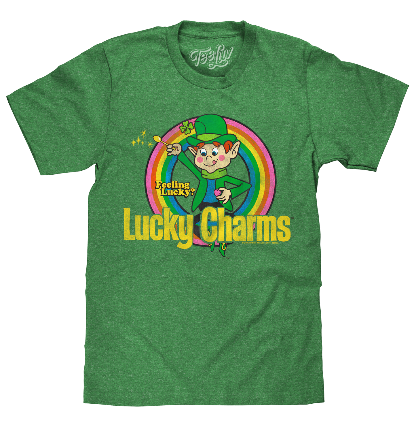 Feeling Lucky? Lucky Charms Leprechaun Mens T Shirt Green