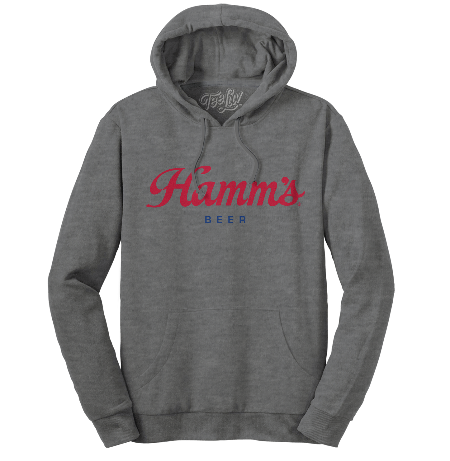 Hamm's Beer Logo Hooded Sweatshirt Hoodie Oxford Gray