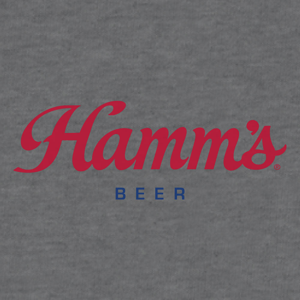 Hamm's Beer Logo Hooded Sweatshirt Hoodie Oxford Gray