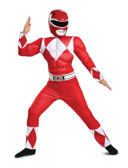 Red Power Ranger Classic Muscle Child Costume Size Medium 7-10