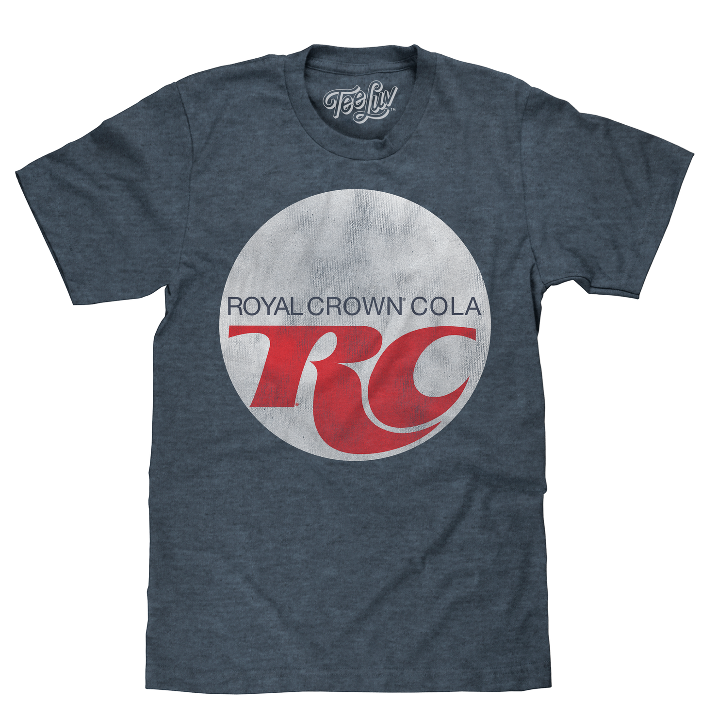Royal Crown Cola Logo Mens T Shirt Indigo Blue