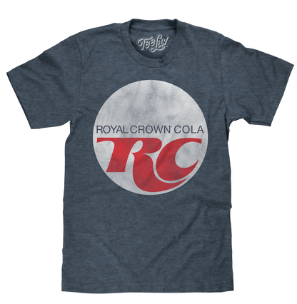 Royal Crown Cola Logo Mens T Shirt Indigo Blue