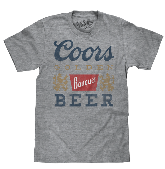 Coors Banquet Beer Logo Mens T Shirt Gray