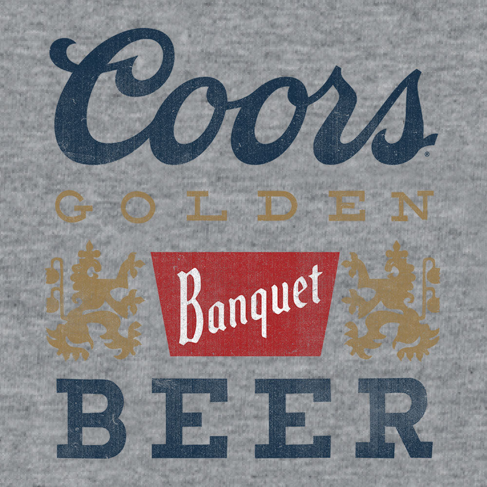 Coors Banquet Beer Logo Mens T Shirt Gray