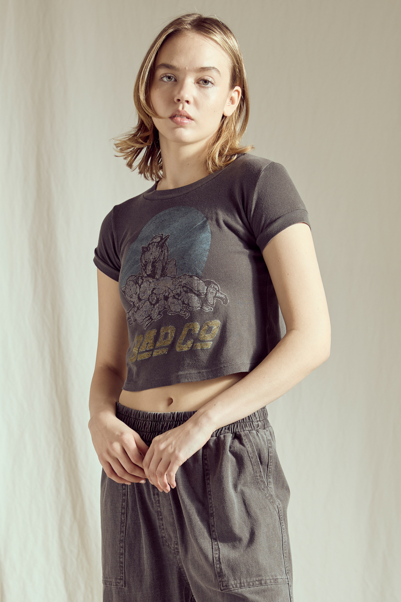 Bad Company Baby Tee Womens T Shirt Black