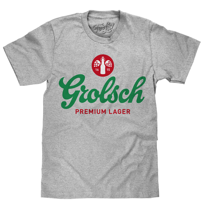 Grolsch Premium Lager Logo Mens T Shirt Gray