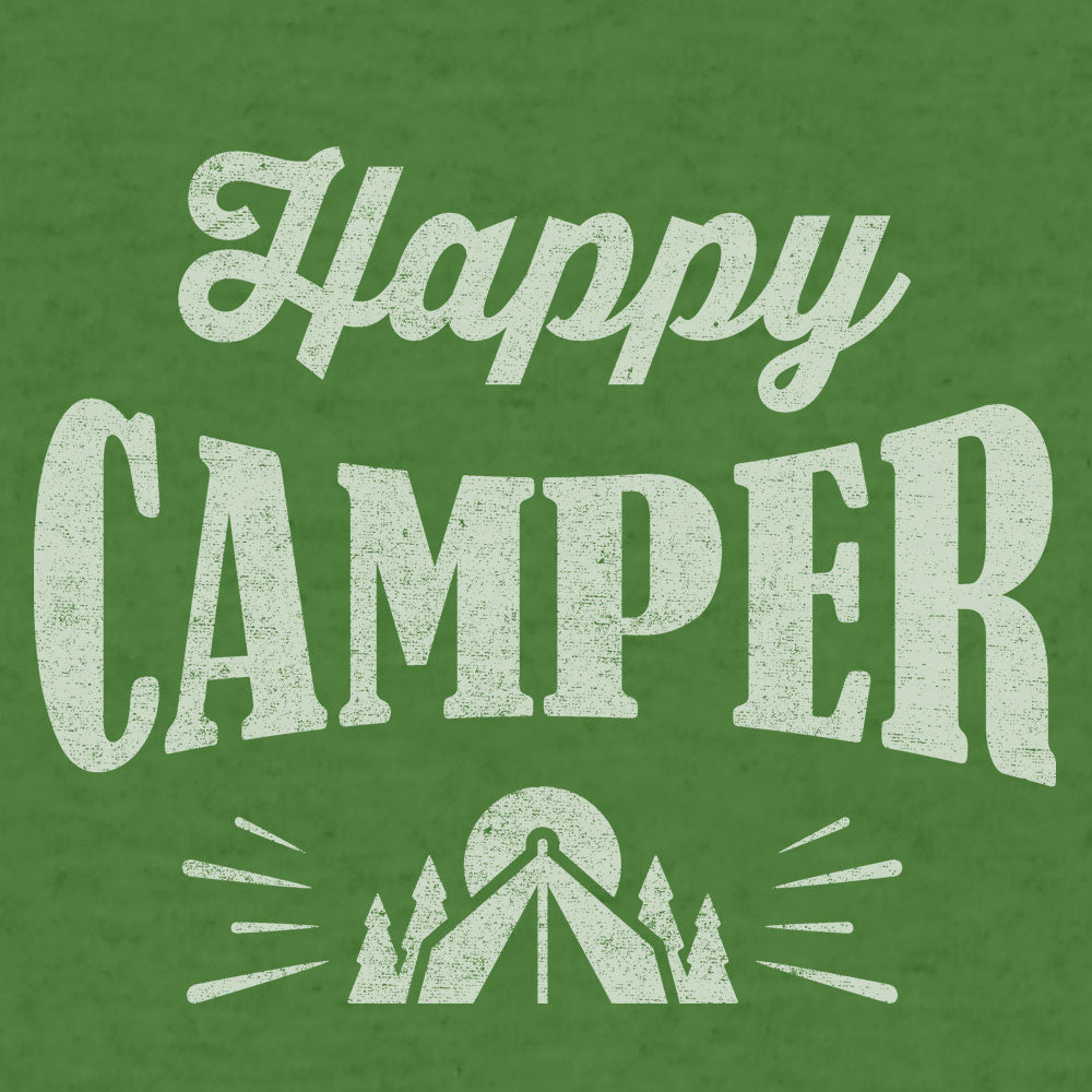 Happy Camper Hooded Sweatshirt Hoodie Green