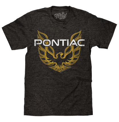 Pontiac Firebird Logo Mens T Shirt Gray