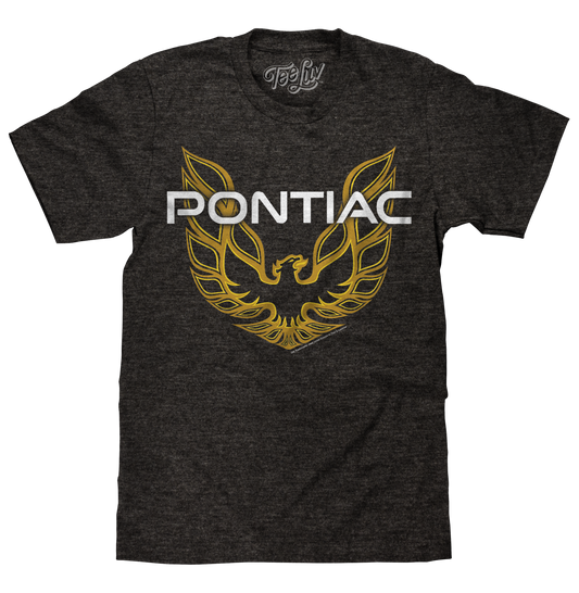Pontiac Firebird Logo Mens T Shirt Gray