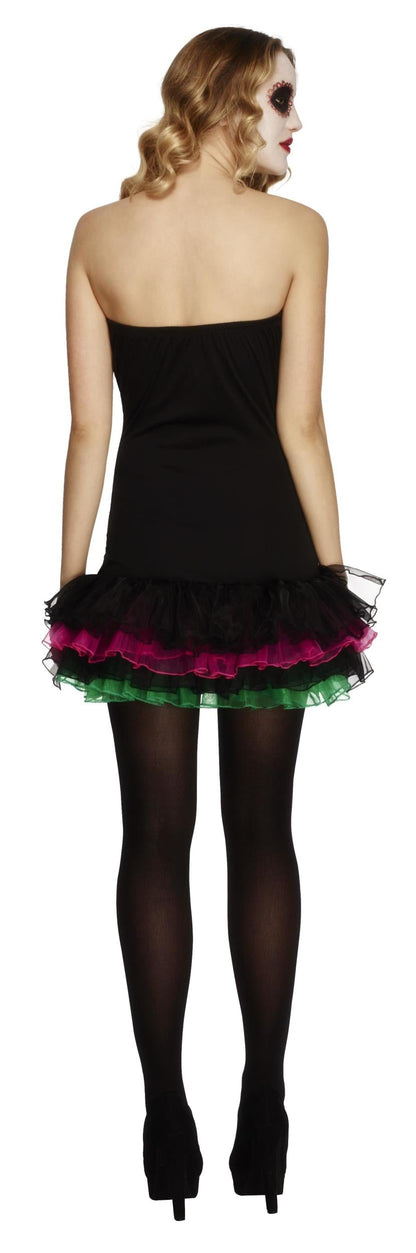 Fever Neon Skeleton Tutu Dress Women's Costume Size Small 6-8