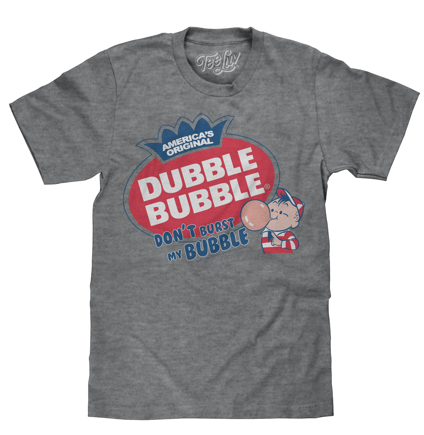 Dubble Bubble Don't Burst My Bubble Mens T Shirt Gray