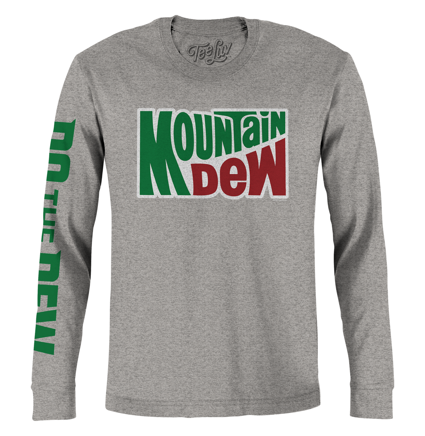 Mountain Dew Do The Dew Sleeve Print Long Sleeve Shirt Gray