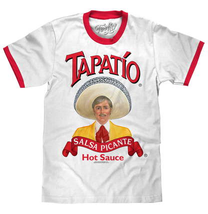 Tapatio Hot Sauce Ringer Mens T Shirt White/Red