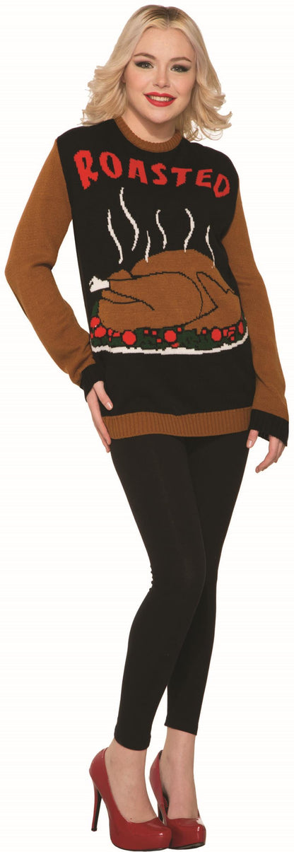 Thanksgiving Sweater, Roasted Turkey Size X-Large