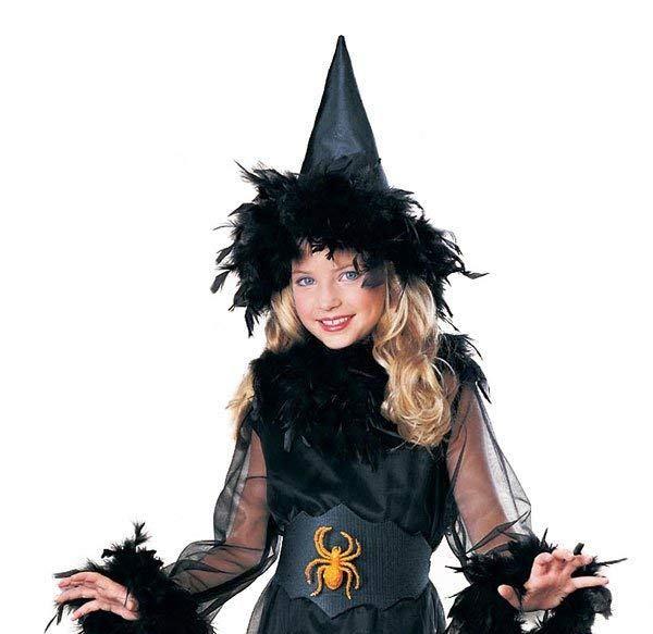 Pretty Witch Feathered Child Costume Size Small