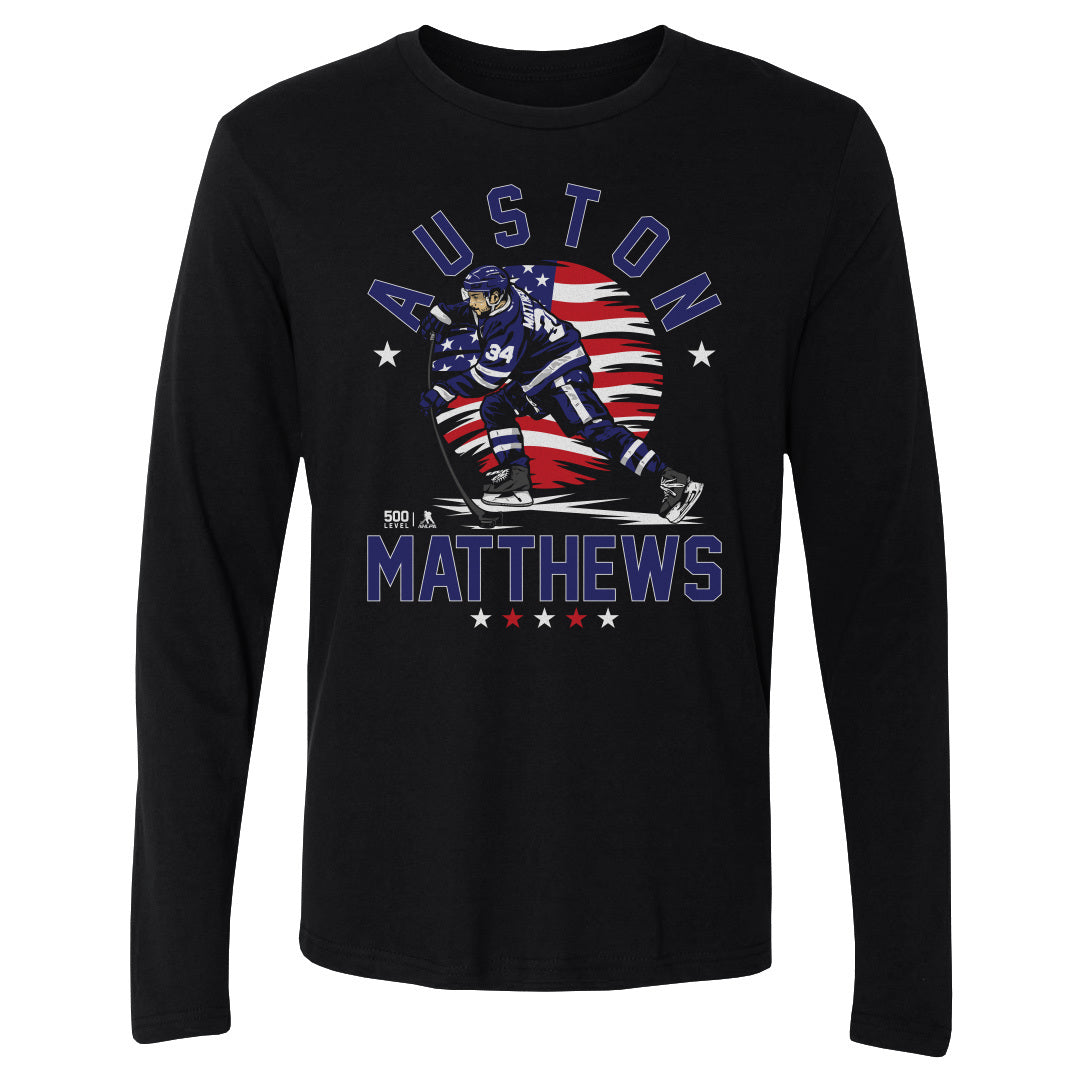 Auston Matthews Toronto USA Flag WHT