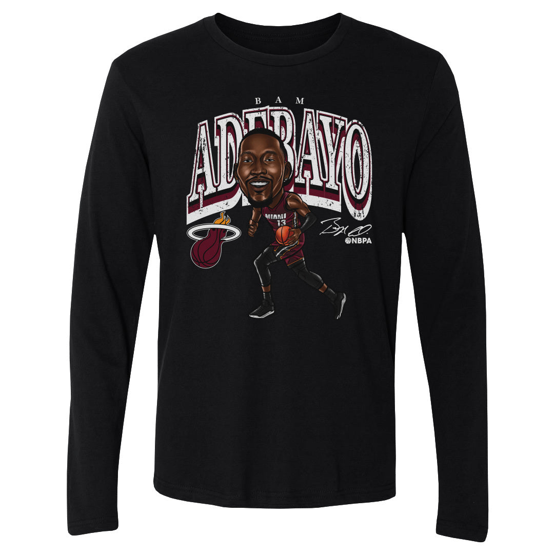 Bam Adebayo Miami Heat Cartoon WHT