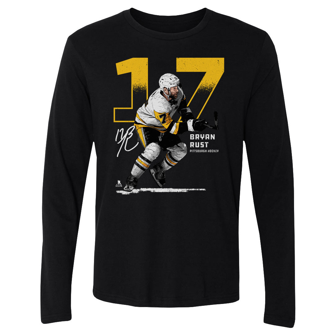 Bryan Rust Pittsburgh Outline WHT