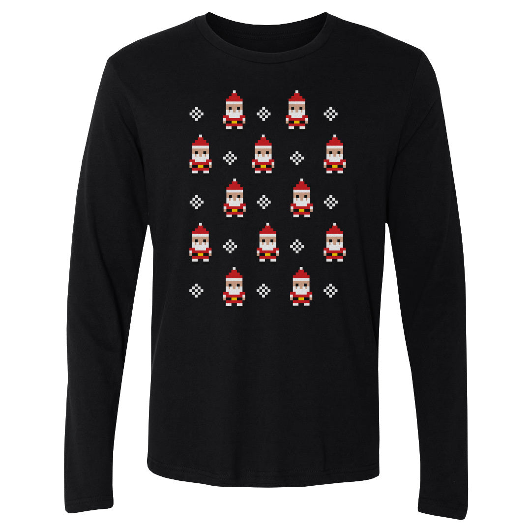 Christmas 8-bit Santas WHT