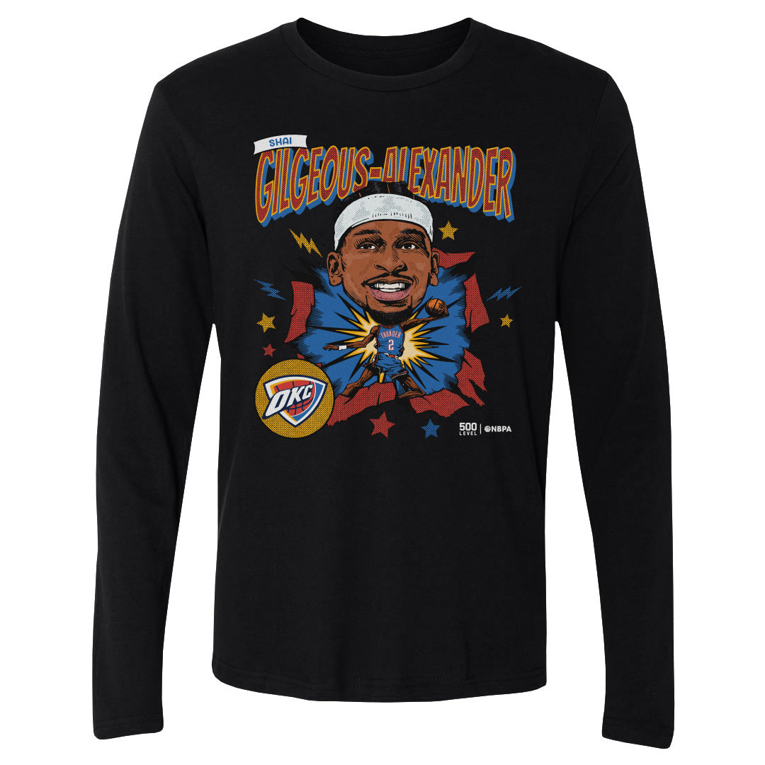 Shai Gilgeous-Alexander Oklahoma City Thunder Caricature Retro WHT