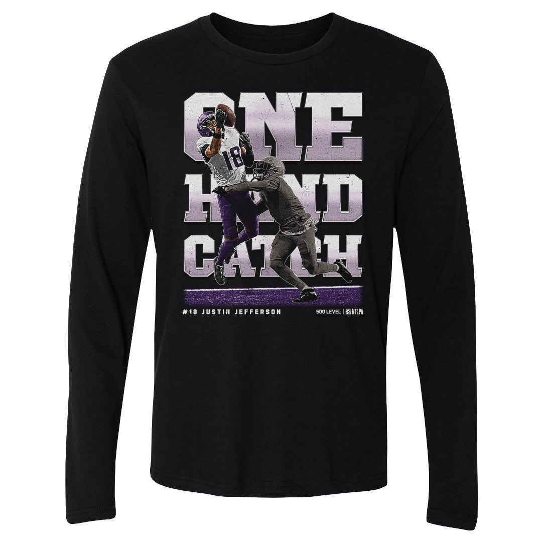 Justin Jefferson Minnesota One Hand Catch WHT
