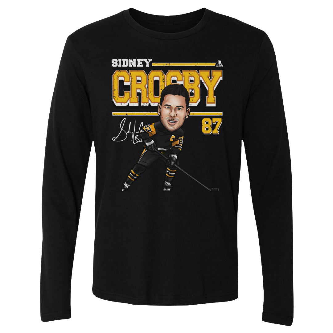 Sidney Crosby Pittsburgh Cartoon WHT