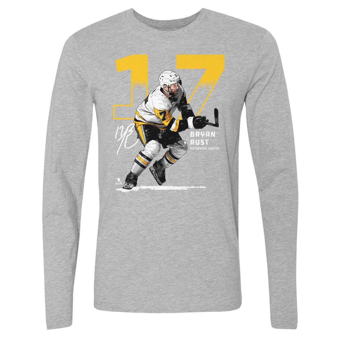 Bryan Rust Pittsburgh Outline WHT