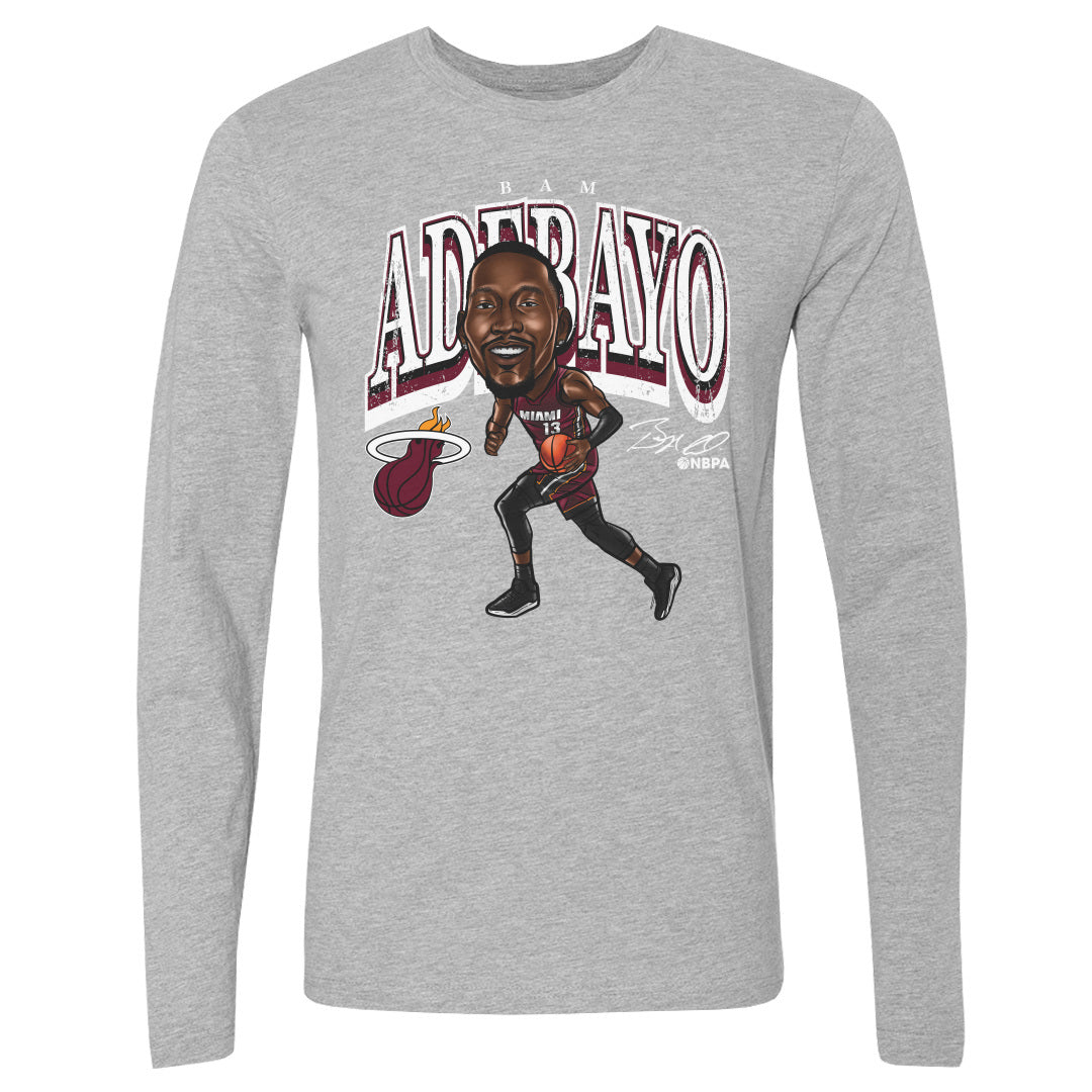 Bam Adebayo Miami Heat Cartoon WHT