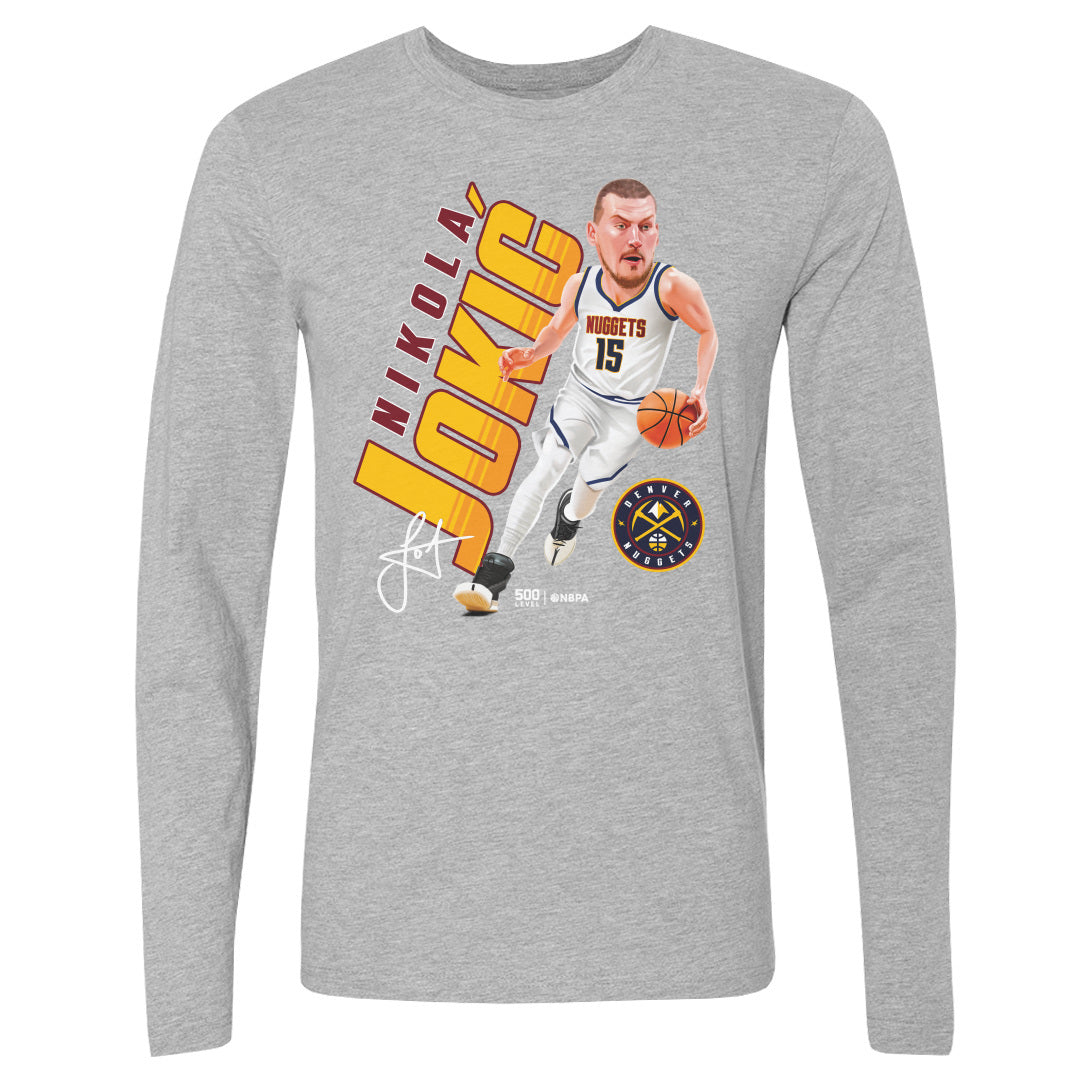 Nikola Jokic Denver Nuggets Caricature WHT