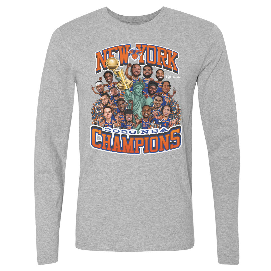 New York Knicks NBA Finals 2026 Champions Caricature WHT